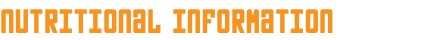 Nutritional Information