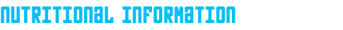 Nutritional Information