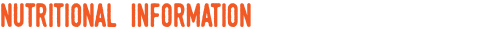 nutritional Information