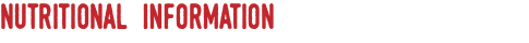 nutritional Information